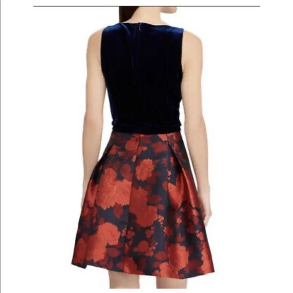 Chaps velvet and satin cocktail dress (NWT) - Picture 2 of 13